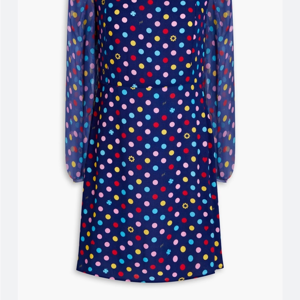 HVN size 12 NWT Polka Dot Long Sleeve Dress